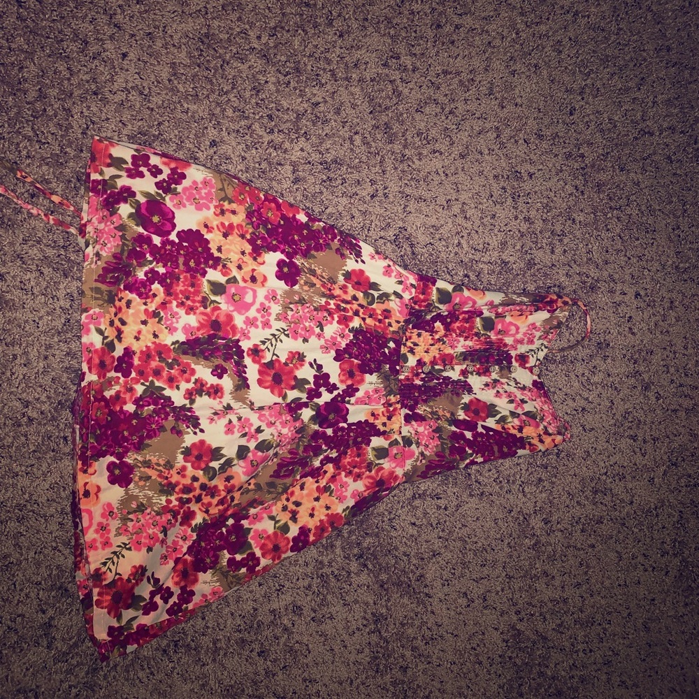 Floral Dress with open back